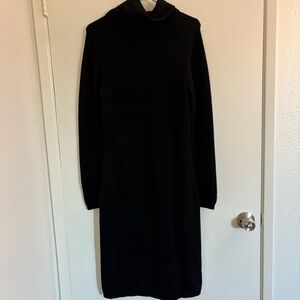 Elegant Black Turtleneck Dress
